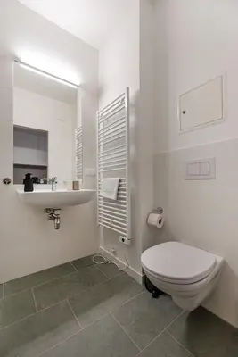 Ein Badezimmer in der Unterkunft Modern and new apartment near Schönbrunn