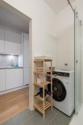 Küche/Küchenzeile in der Unterkunft Modern and new apartment near Schönbrunn