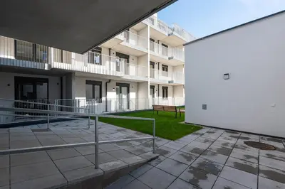 Das Gebäude in dem sich die Ferienwohnung befindet