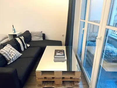 Ein Sitzbereich in der Unterkunft City-Apartment near Stephansdom