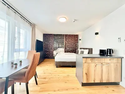 Ein Bett oder Betten in einem Zimmer der Unterkunft Möbliertes Apartment