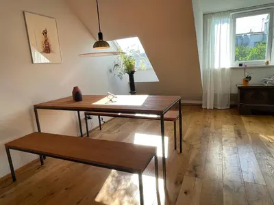 Ein Sitzbereich in der Unterkunft Bright loft 110 sqm with great roof terrace 100 sqm