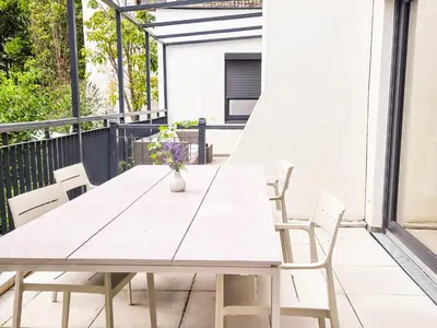 Ein Balkon oder eine Terrasse in der Unterkunft Urban Retreat Vienna