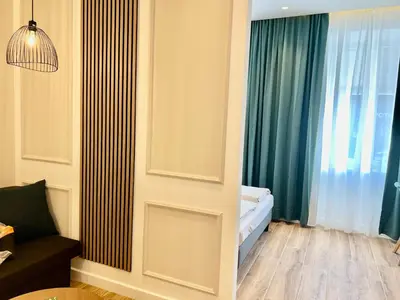 Ein Sitzbereich in der Unterkunft TheWICKI 2214 - Wunderschöne Apartments in Wien