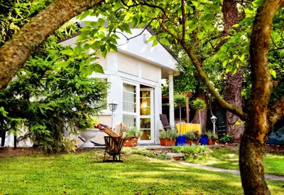 Ein Garten an der Unterkunft Pension Margit