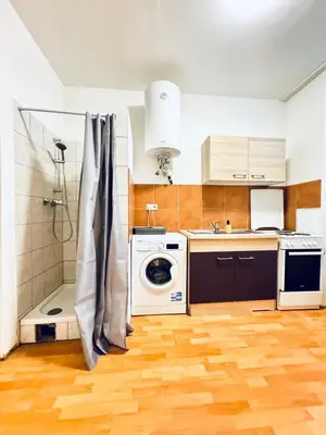 Küche/Küchenzeile in der Unterkunft Modern 1-Bedroom Apartment for 3, 15 Minutes from Augarten