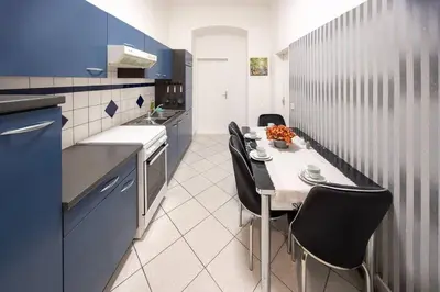 Küche/Küchenzeile in der Unterkunft Premium Deluxe Zentrum nähe