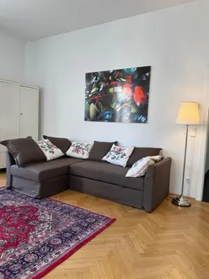 Ein Sitzbereich in der Unterkunft Apartment Klimt