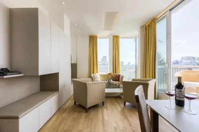 Ein Sitzbereich in der Unterkunft Vienna Grand Apartments DANUBE