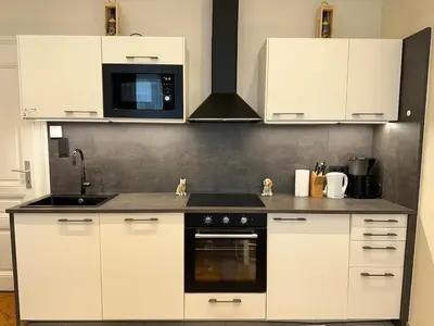 Küche/Küchenzeile in der Unterkunft Wien West Home
