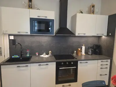 Küche/Küchenzeile in der Unterkunft Wien West Home