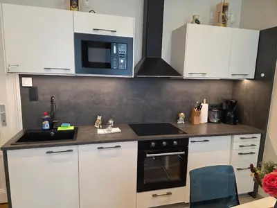 Küche/Küchenzeile in der Unterkunft Wien West Home