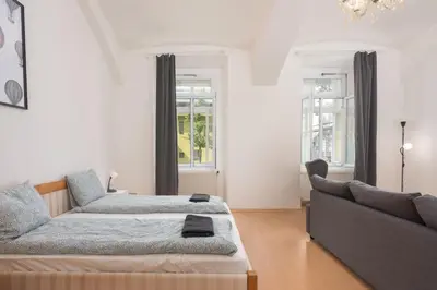 Ein Bett oder Betten in einem Zimmer der Unterkunft Austrian Vintage Apartments in Landstraße Wien Mitte