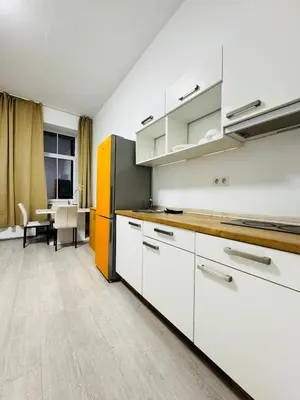 Küche/Küchenzeile in der Unterkunft Studio with Kitchen, 7 Minutes from Ottakring