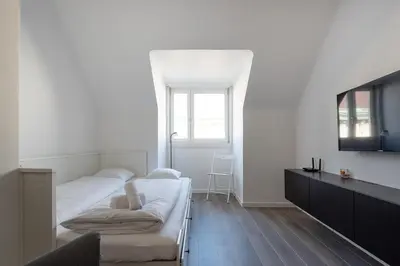 Ein Bett oder Betten in einem Zimmer der Unterkunft Vor den Toren Wiens in Ruhelage