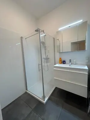 Ein Badezimmer in der Unterkunft Wiener Altbau-Revival
