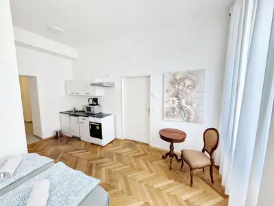 Küche/Küchenzeile in der Unterkunft Charming Stay - Close to Vienna Attractions MZ17a