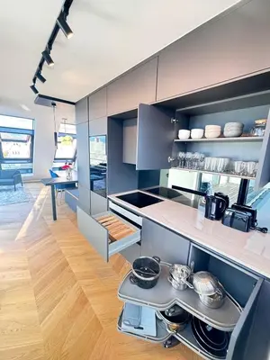 Küche/Küchenzeile in der Unterkunft Vienna Royal Penthouse