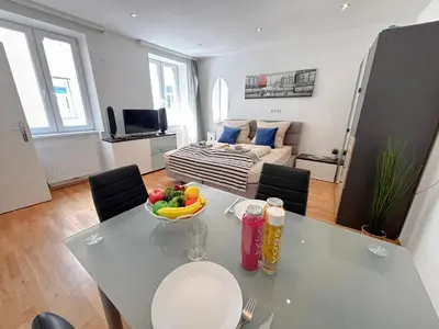 TV/Unterhaltungsangebot in der Unterkunft Studio King Bed & Kitchen - near Prater, no Elevator 4th Floor