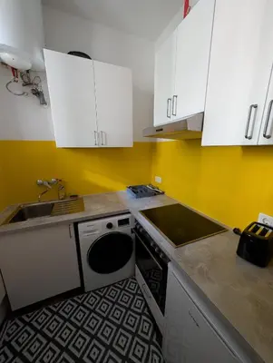 Küche/Küchenzeile in der Unterkunft Cozy Apartment in Simmering