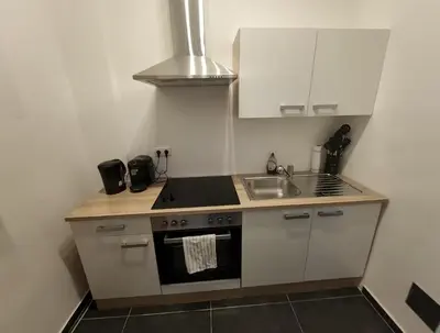 Küche/Küchenzeile in der Unterkunft Sapphire Suite