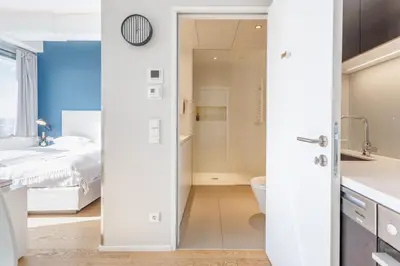Ein Bett oder Betten in einem Zimmer der Unterkunft Vienna Skyline Apartment
