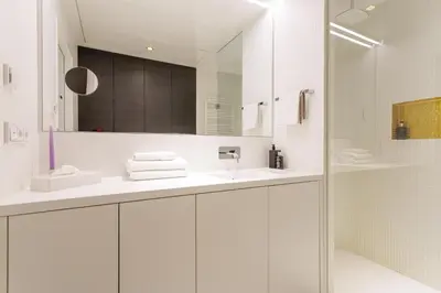 Ein Badezimmer in der Unterkunft Vienna Skyline Apartment