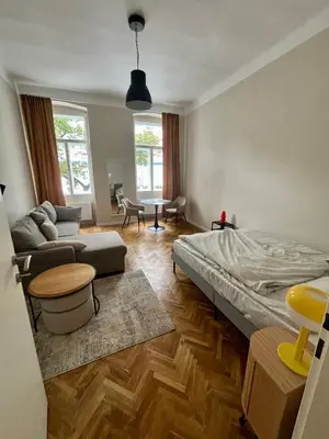 Ein Bett oder Betten in einem Zimmer der Unterkunft Modern, Stylisch und Zentral