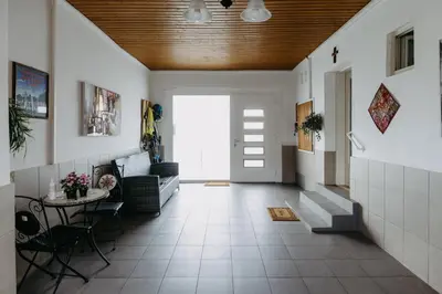 Ein Sitzbereich in der Unterkunft Ferienwohnung Parndorf