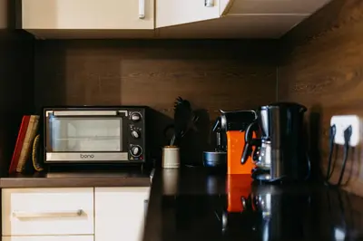 Küche/Küchenzeile in der Unterkunft Ferienwohnung Parndorf