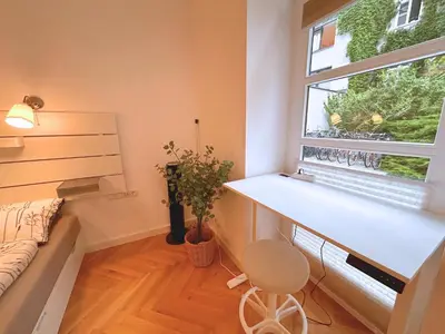Ein Sitzbereich in der Unterkunft Premium City Apartment near Mariahilfer Strasse