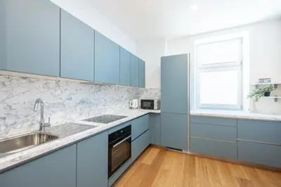 Küche/Küchenzeile in der Unterkunft Versace Apartment Vienna