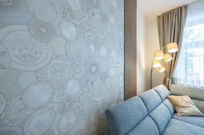 Ein Sitzbereich in der Unterkunft Versace Apartment Vienna