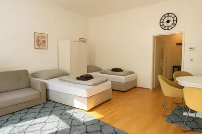 Ein Sitzbereich in der Unterkunft Central Apartment