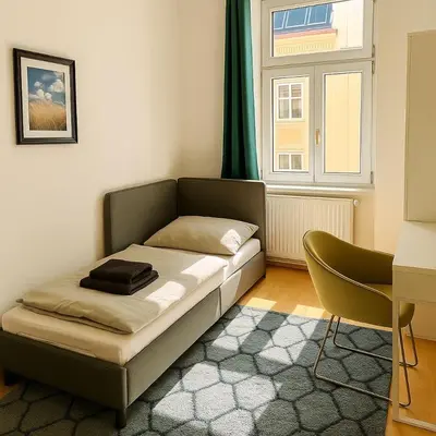 Ein Sitzbereich in der Unterkunft Central Apartment