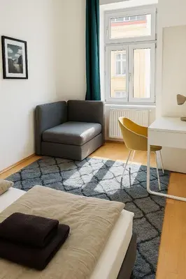 Ein Sitzbereich in der Unterkunft Central Apartment