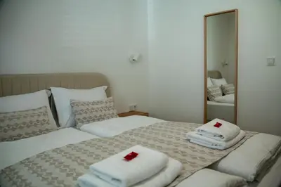 Ein Bett oder Betten in einem Zimmer der Unterkunft Aupark Apartments