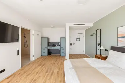 Küche/Küchenzeile in der Unterkunft Limehome Vienna Hietzinger Hauptstraße