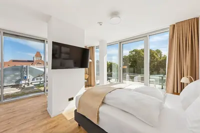 Ein Bett oder Betten in einem Zimmer der Unterkunft Limehome Vienna Hietzinger Hauptstraße