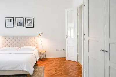 Ein Bett oder Betten in einem Zimmer der Unterkunft HeyMi Apartments Stolberggasse