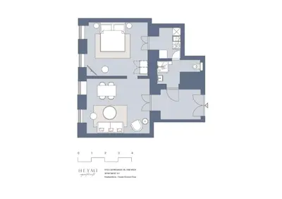 Grundriss der Unterkunft HeyMi Apartments Stolberggasse