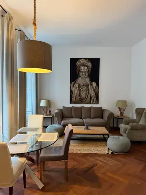 Ein Sitzbereich in der Unterkunft Vienna City Center - Stylish 2-Room Apartment