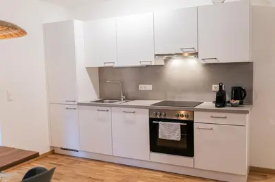 Küche/Küchenzeile in der Unterkunft Zentrale Business- und Familienwohnung Nähe Wien