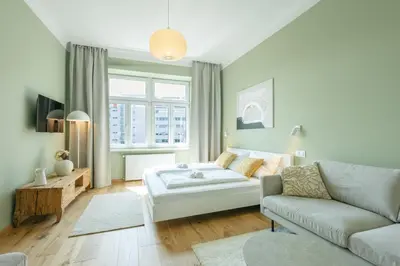 Ein Sitzbereich in der Unterkunft josef's home I Premium Apartment I Metro Access