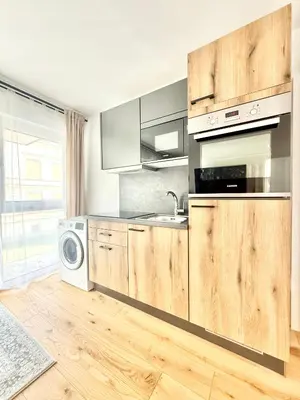 Küche/Küchenzeile in der Unterkunft Möblierte Wohnung