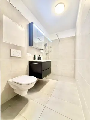 Ein Badezimmer in der Unterkunft Möblierte Wohnung