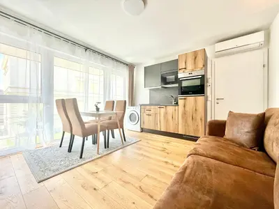 Küche/Küchenzeile in der Unterkunft Möblierte Wohnung