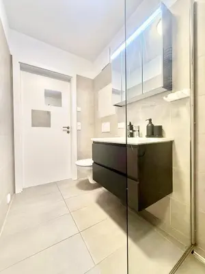 Ein Badezimmer in der Unterkunft Möblierte Wohnung