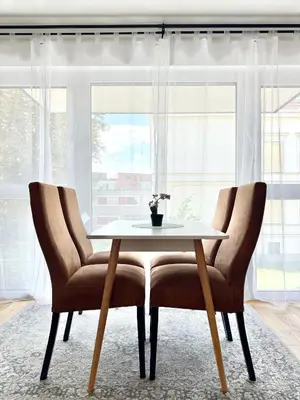Ein Sitzbereich in der Unterkunft Möblierte Wohnung