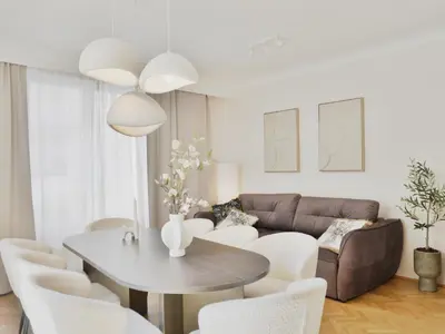 Ein Sitzbereich in der Unterkunft Stephansdome Luxury Grand Apartment